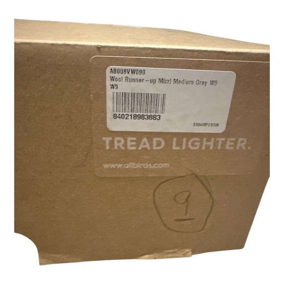 Allbirds Womens Wool Runner-up Gray Mizzle, Size 9 - Picture 5 of 6